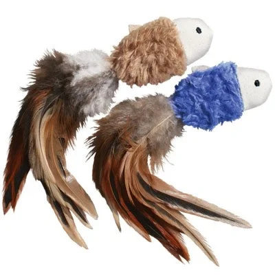 Kong Crinkle Fish With Feathers Cat Toy