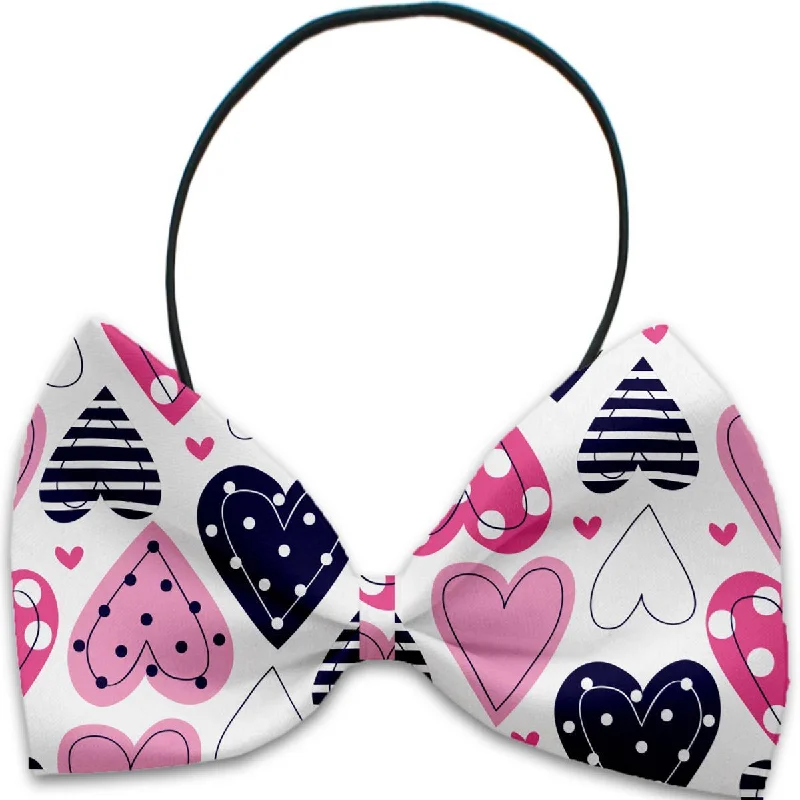 Dog Bow Tie Mixed Hearts