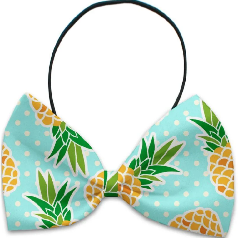 Dog Bow Tie Pineapples And Polka Dots