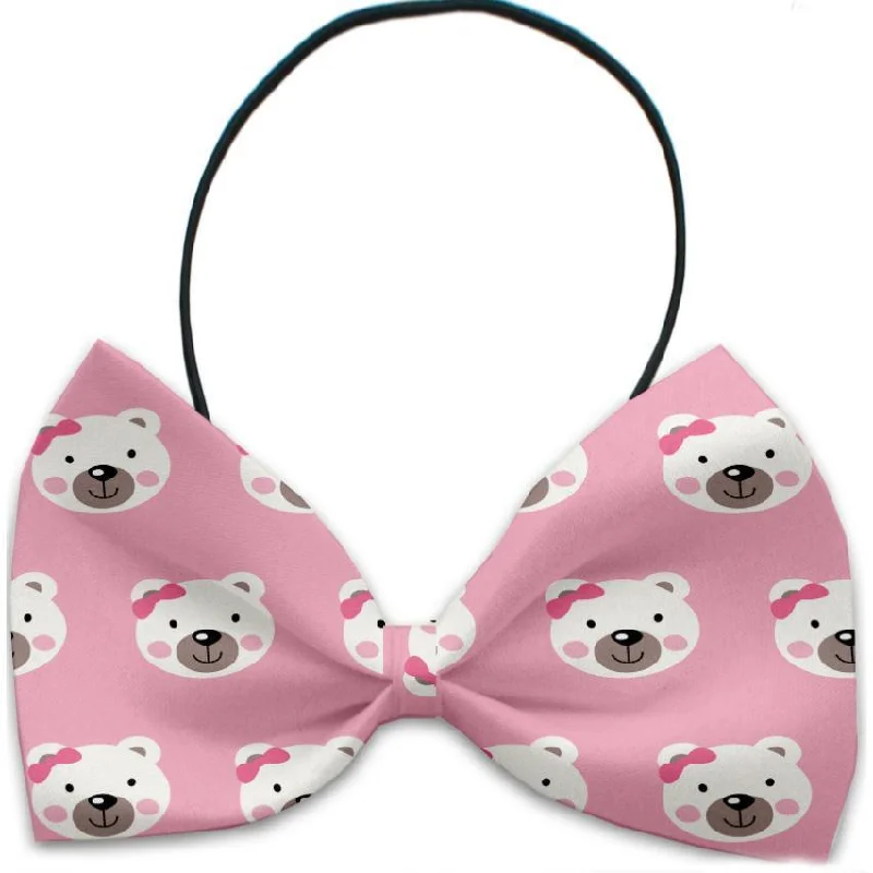 Dog Bow Tie Pink Bears And Bows