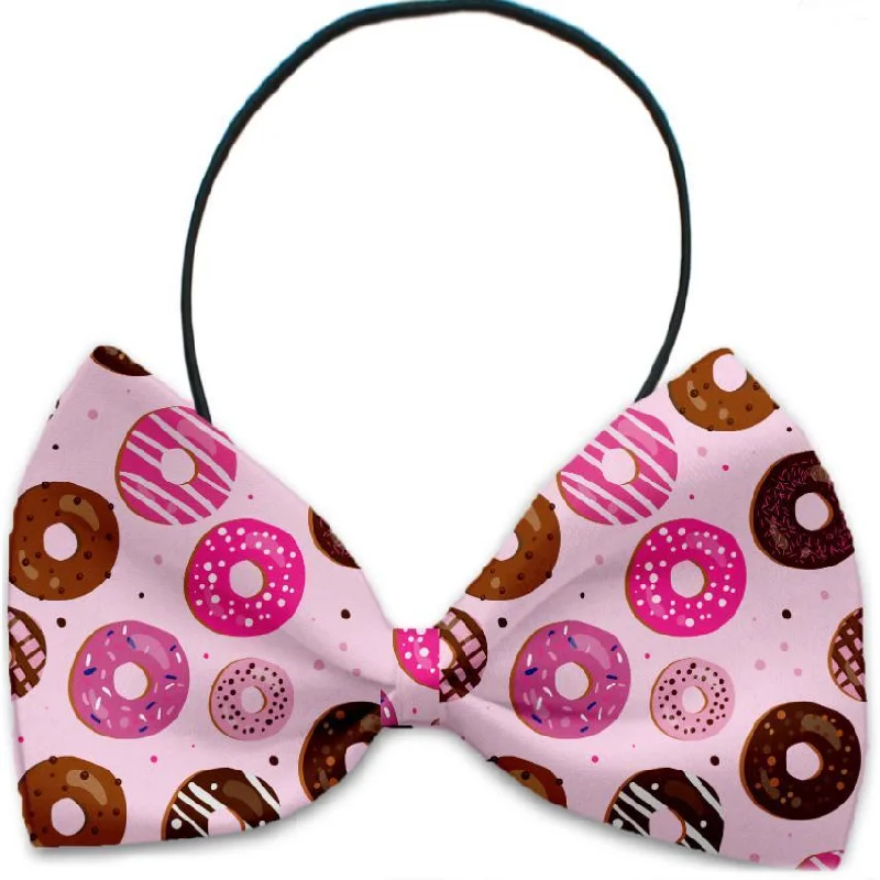 Dog Bow Tie Pink Donuts