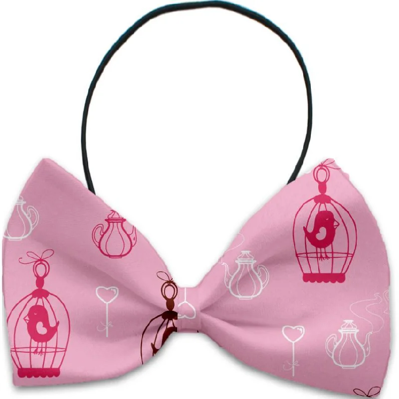 Dog Bow Tie Pink Whimsy Bird Cages