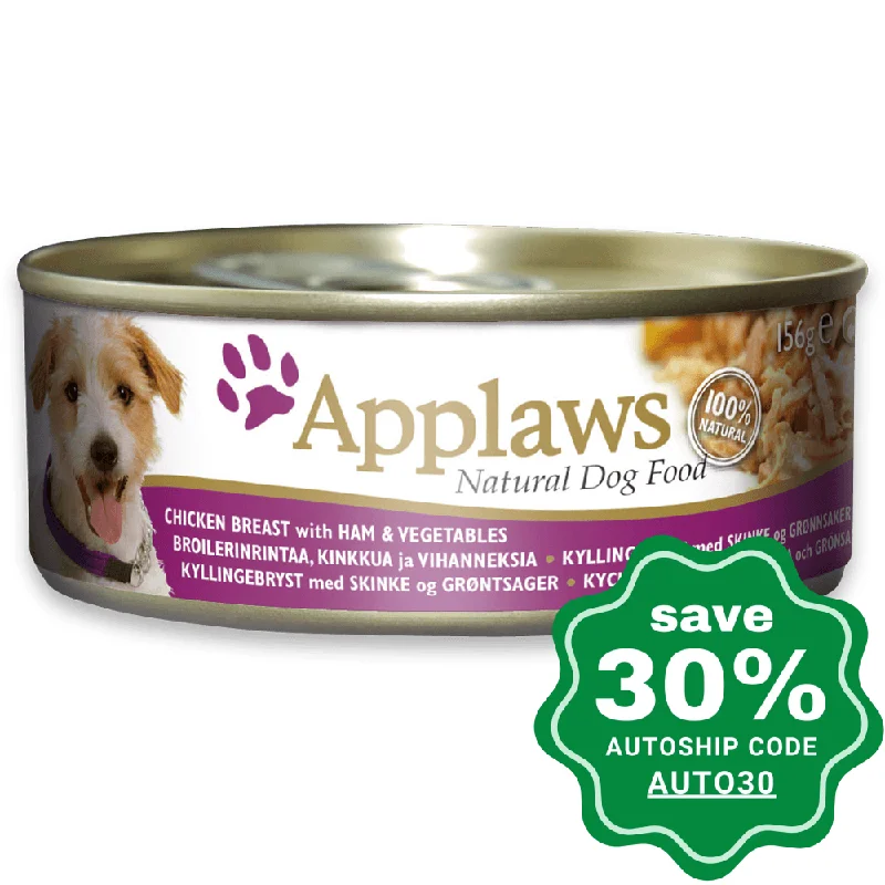 Applaws - Chicken Breast with Ham and Vegetables Canned Dog Food - 156G (min. 16 cans)