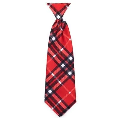 Bias Plaid Red Neck Tie