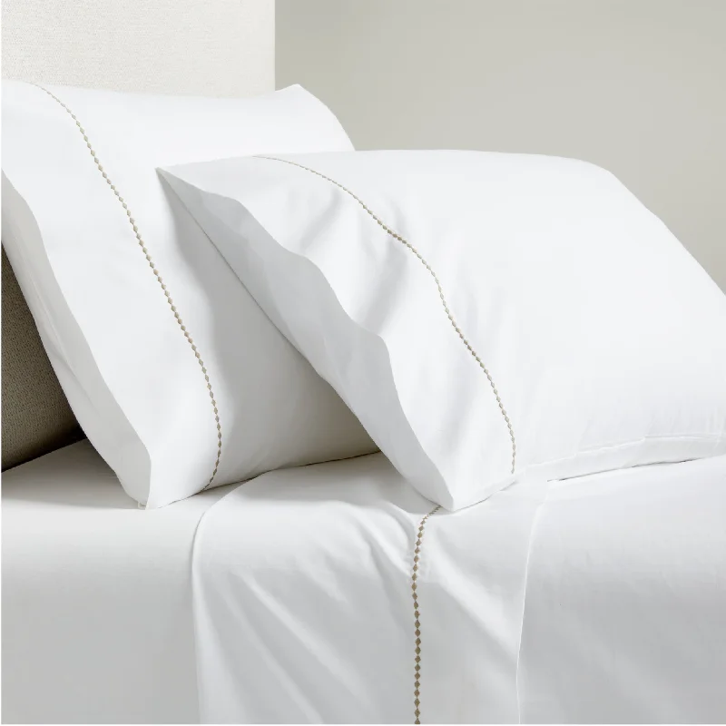 Brown Diamond Percale Sheet Set