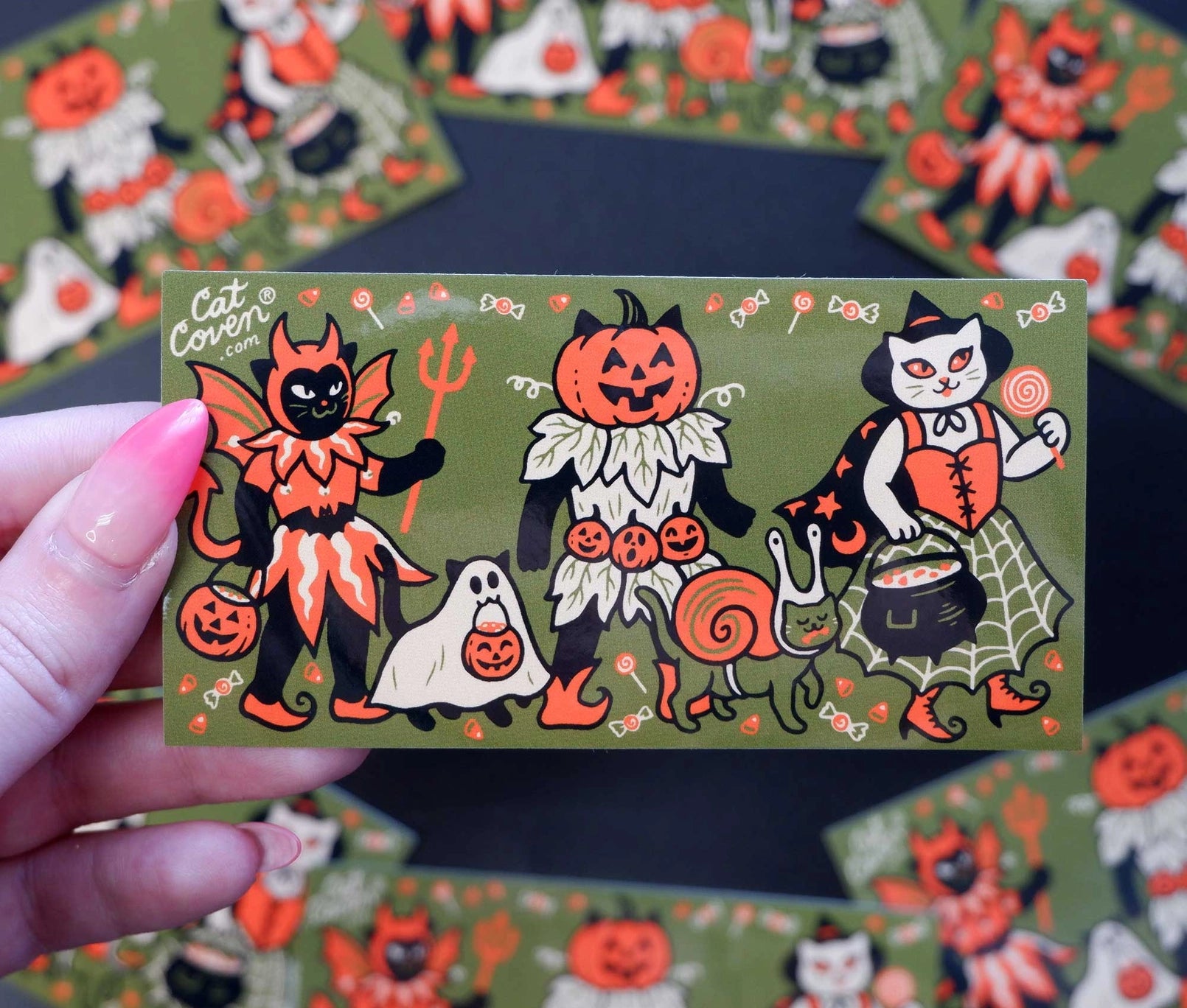 CAT COVEN Costume Cats Vinyl Sticker