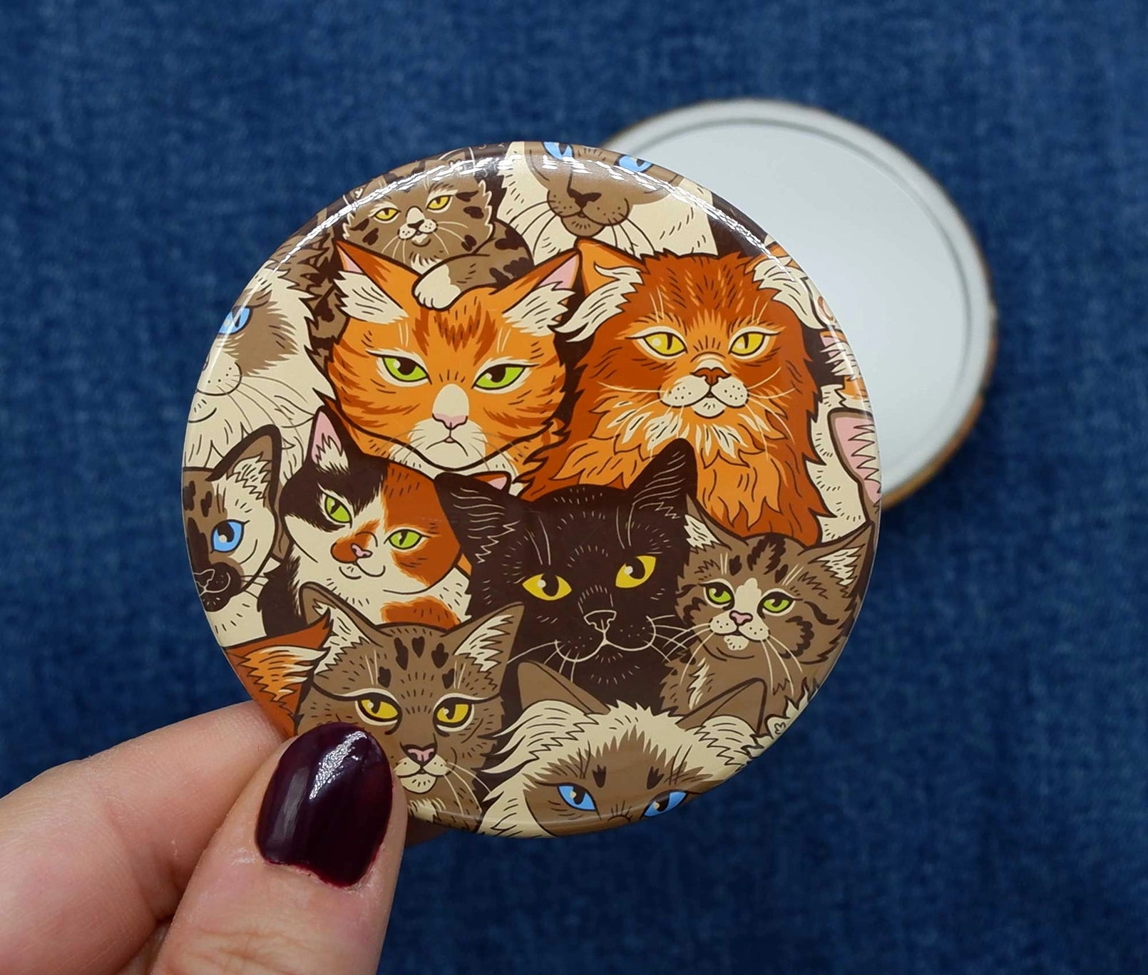 CAT COVEN Pocket Mirror, Clutter of Cats