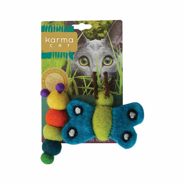 Karma Cat Toy Catepiller & Butterfly