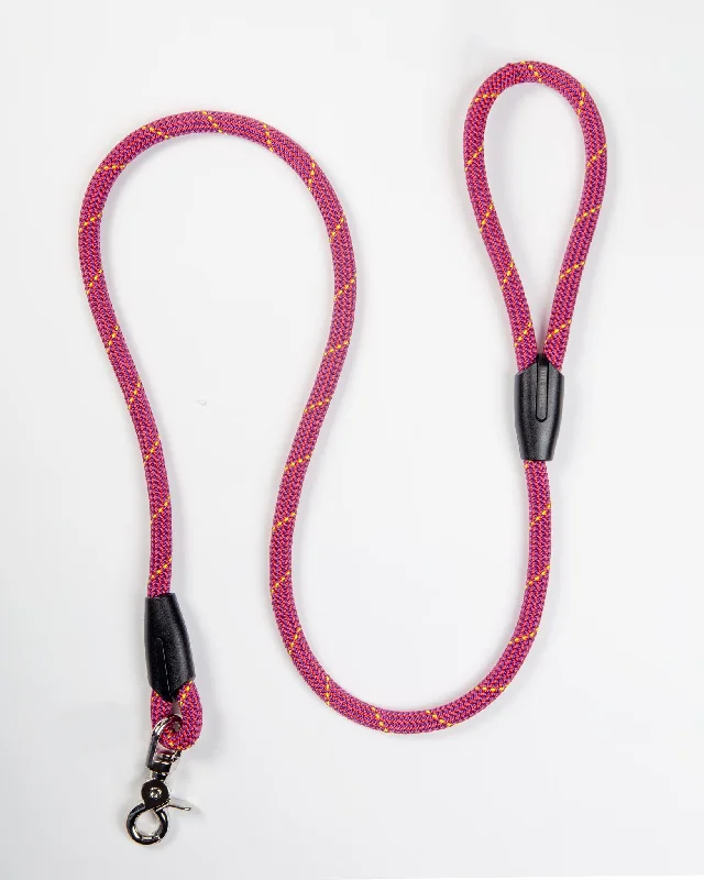 Classic Dog Leash in Mulberry Wine (Made in the USA)