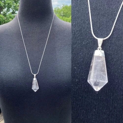 Clear Quartz Silver Plated (large); by Laura Leonard Originals