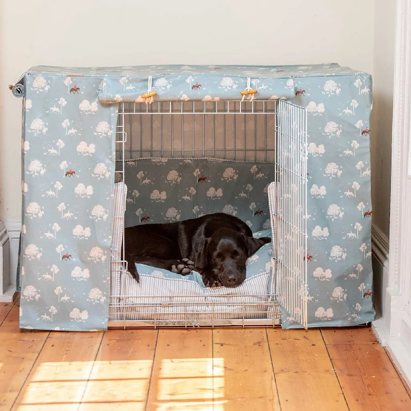 Dog Crate Cover in Country Park Oilcloth by Lords & Labradors