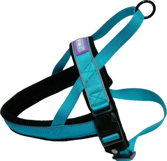 DOG & CO - Reflective & Padded Norwegian Harness - Aqua - Medium