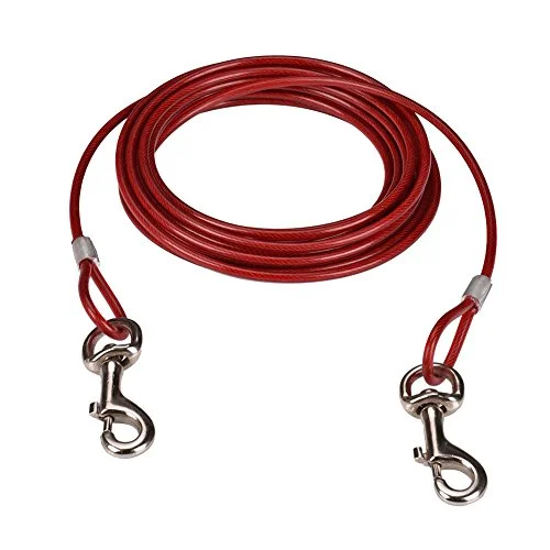 DOG TIE-OUT CABLE  4.5M(15FT)MAXIMUM STRENGTH -500KG