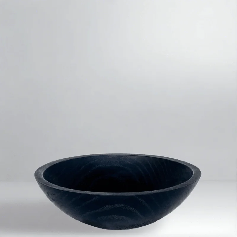 Ebonized Wood Bowl, 13"