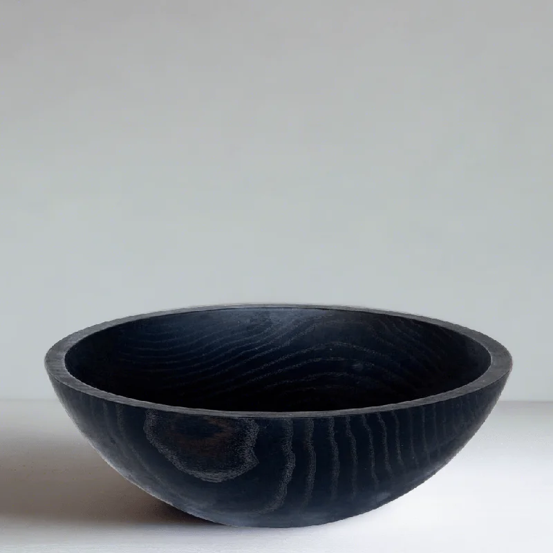 Ebonized Wood Bowl, 15"