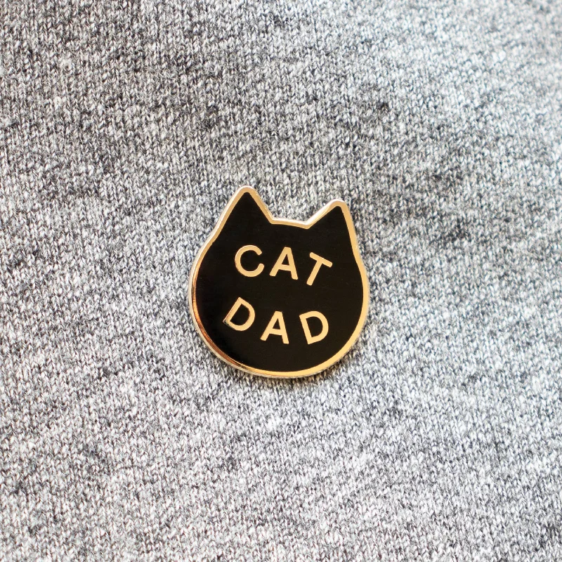 EVERYDAY OLIVE Cat Dad Pin