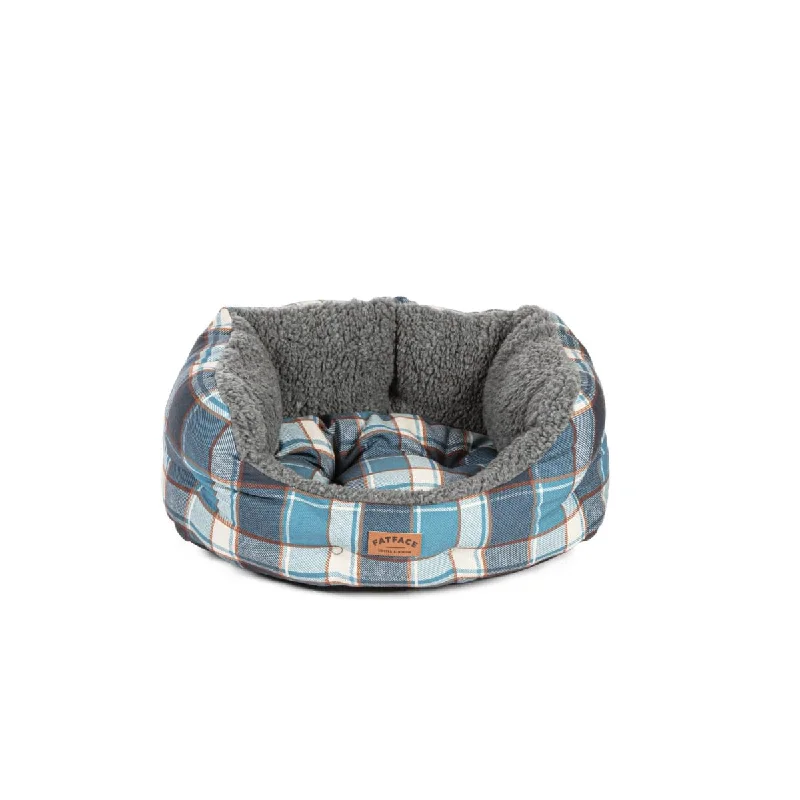 FatFace | Dog Slumber Bed | Fleece Check Deluxe