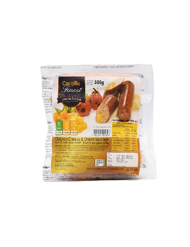 FINEST Chicken Cheese & Onion Sausage, 500g