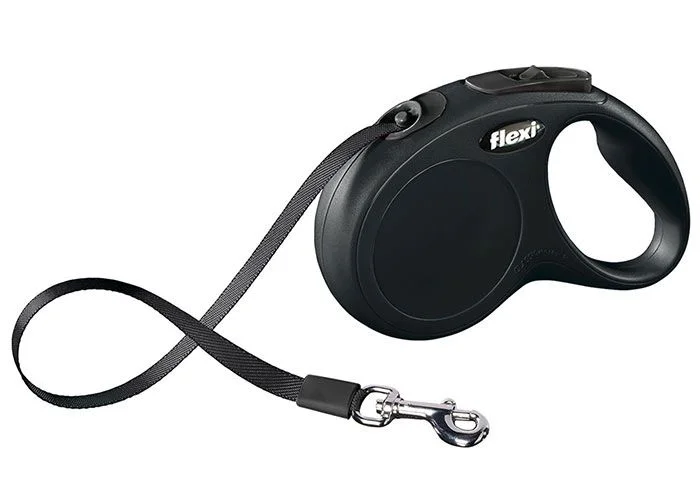 Flexi - Classic Tape 5m Lead - Medium (25kg) - Black