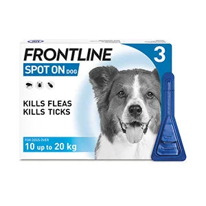 Frontline - Spot On Flea & Tick for Medium Dog (10-20kg) - 3 Pipettes