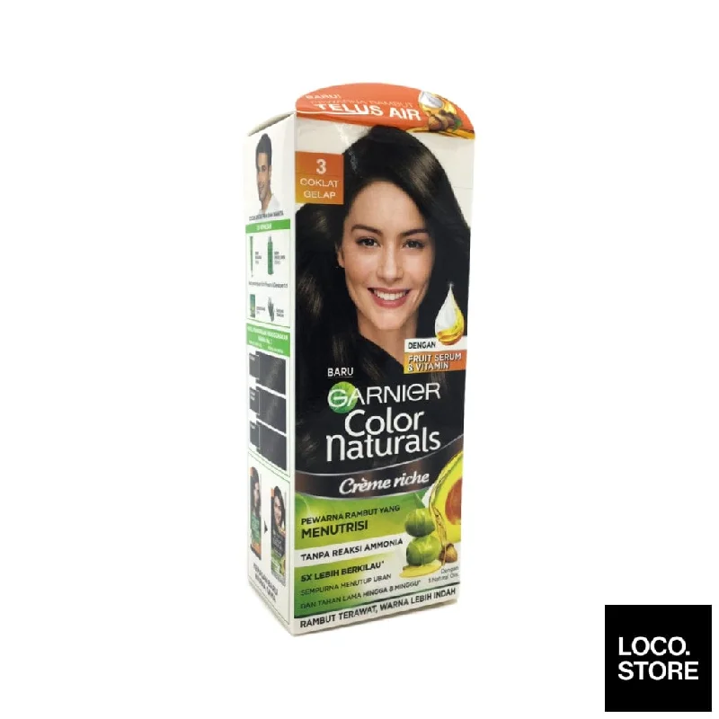 Garnier Color Naturals Cream Hair Color 3 Dark Brown