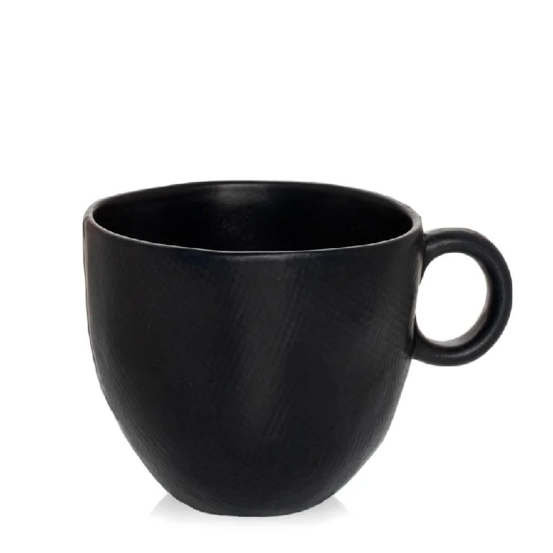 Graphite Matte Black Stoneware Mug