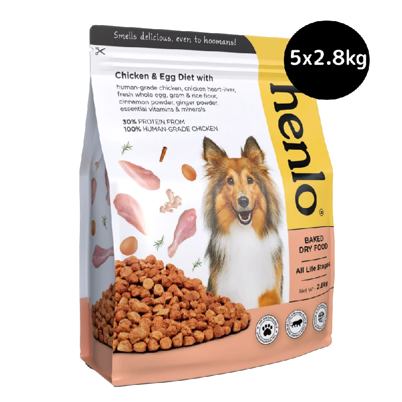 Henlo Chicken and Egg Baked Dry Food for Adult Dogs & Puppies | 100% Human Grade Ingredients