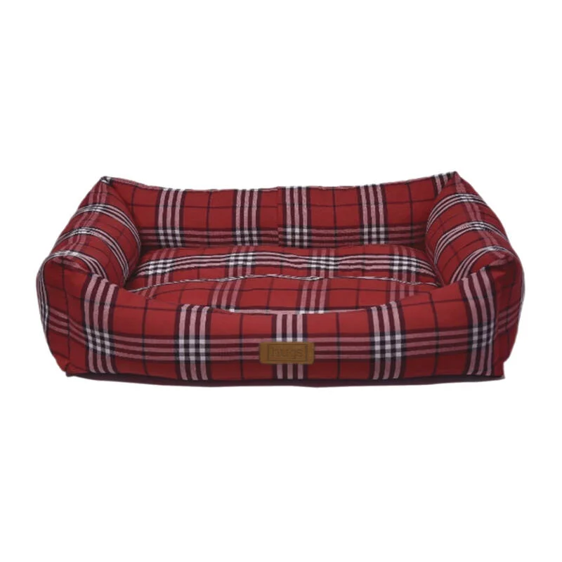 Happy Pet - Hugs Tartan Bed - 62cm x 44cm x 22cm