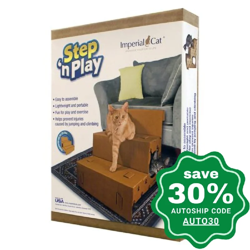 Imperial Cat - Pet Steps & Stairs - Step 'n Play Pet Steps (20.5"D x 17.25"H x 18"W)