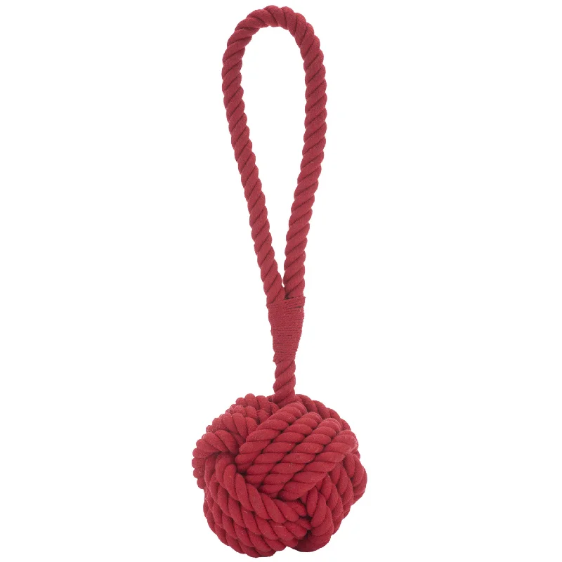 Jax & Bones Red Celtic Knot Rope Dog Toy - 3"