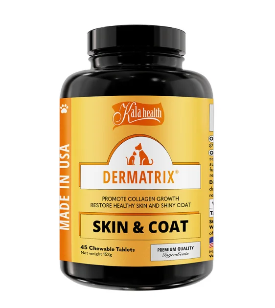 Kala Health DERMATRIX® (Skin & Coat) Promote Collagen Growth Supplements for Dogs and Cats