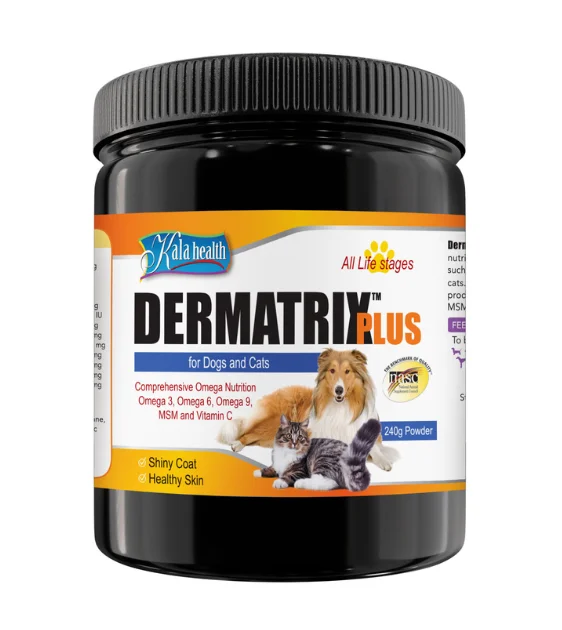 Kala Health DERMATRIX PLUS® Shiny Coat & Healthy Skin Supplements for Dogs and Cats