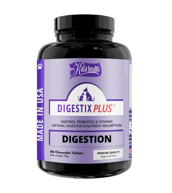 Kala Health DIGESTIX PLUS® (Digestion) Optimal DIgestion & Nutrient Absorption Supplements for Dogs and Cats