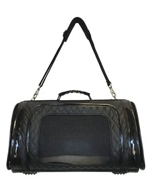 Kelle - Black Quilted Pet Carrier