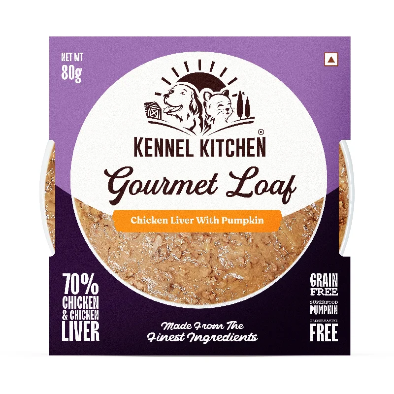 Kennel Kitchen Gourmet Loaf Chicken & Liver with Pumpkin Puppy & Adult Dog Wet Food (All Life Stage)