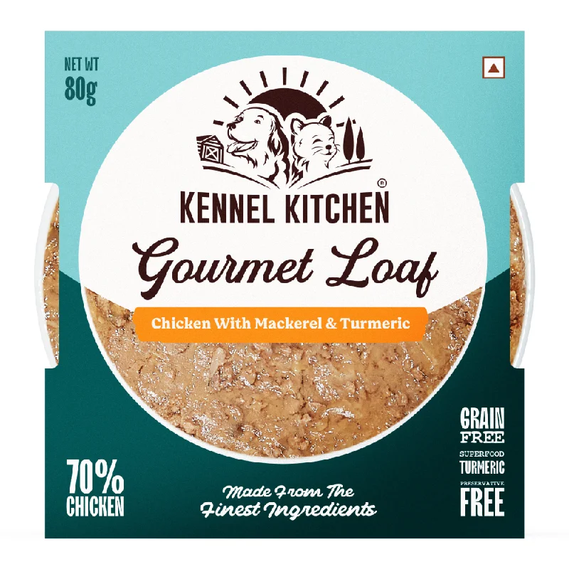 Kennel Kitchen Gourmet Loaf Chicken with Mackerel & Turmeric Puppy & Adult Dog Wet Food (All Life Stage)