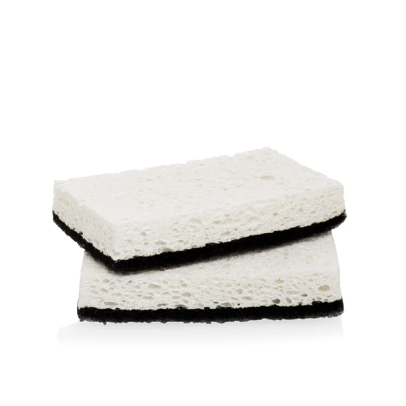 Black and White Kitchen Sponges, Set of 2