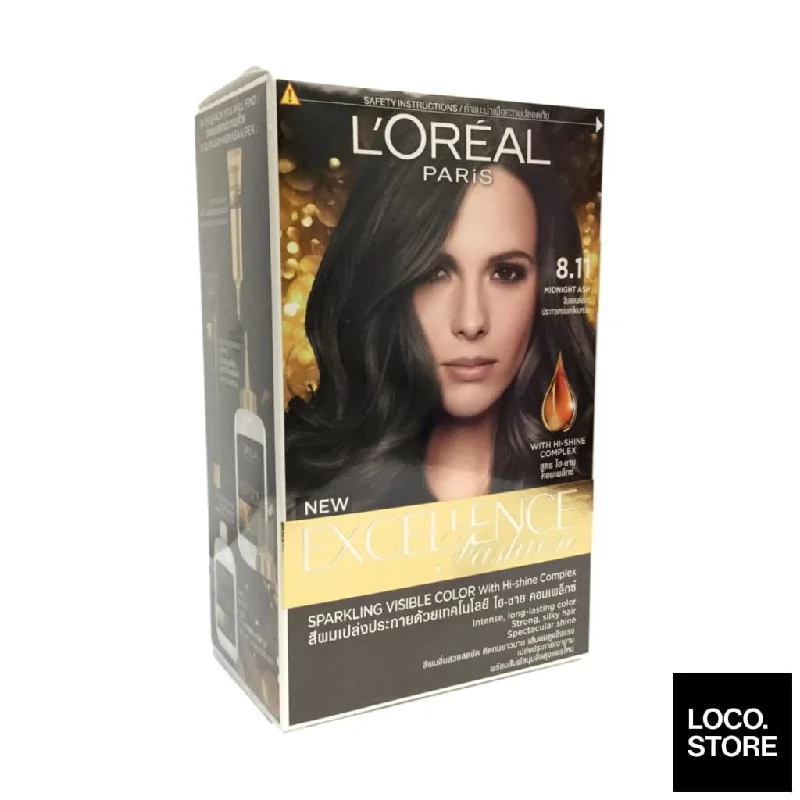 L'Oreal Paris Excellence Fashion Midnight Ash Hair Colour Cream 8.11