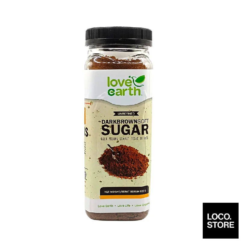 Love Earth Organic Unrefined Dark Brown Soft Sugar 500g