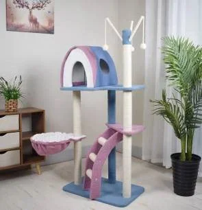 LZ0217CAT TREE SCRACTHER (TEDDY PLUSH)