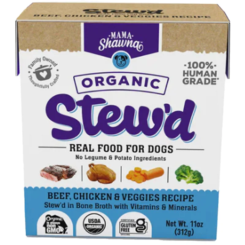 Mama Shawna Organic Stew'd Dog Beef, Chicken, & Veggies 11 oz