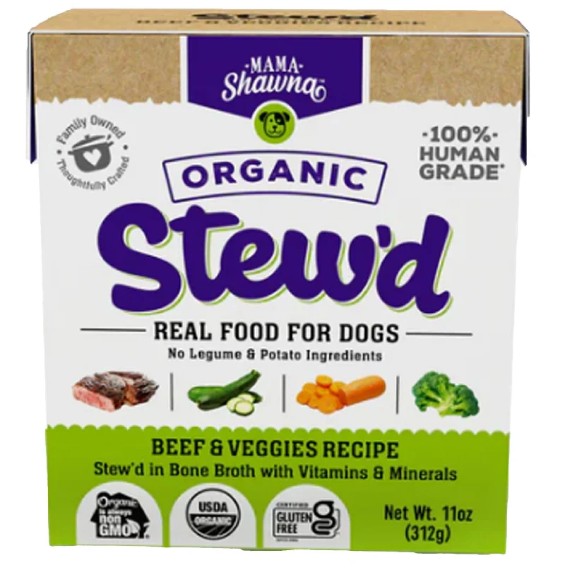 Mama Shawna Organic Stew'd Dog Beef & Veggies 11 oz