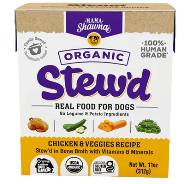 Mama Shawna Organic Stew'd Dog Chicken & Veggies 11 oz