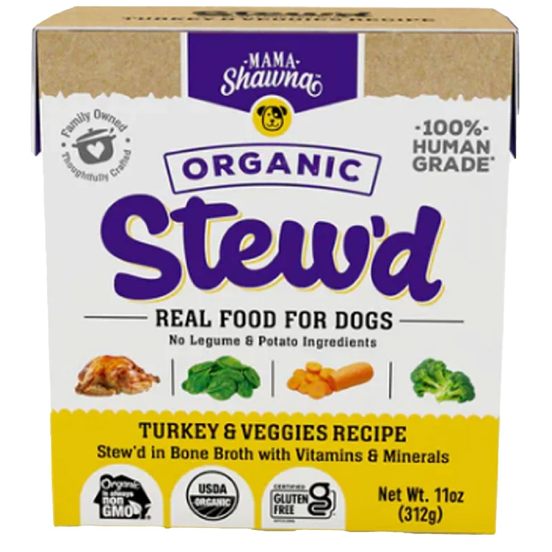 Mama Shawna Organic Stew'd Dog Turkey & Veggies 11 oz