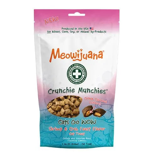 Meowijuana Crunchie Munchie Shrimp & Crab Feast Cat Treats