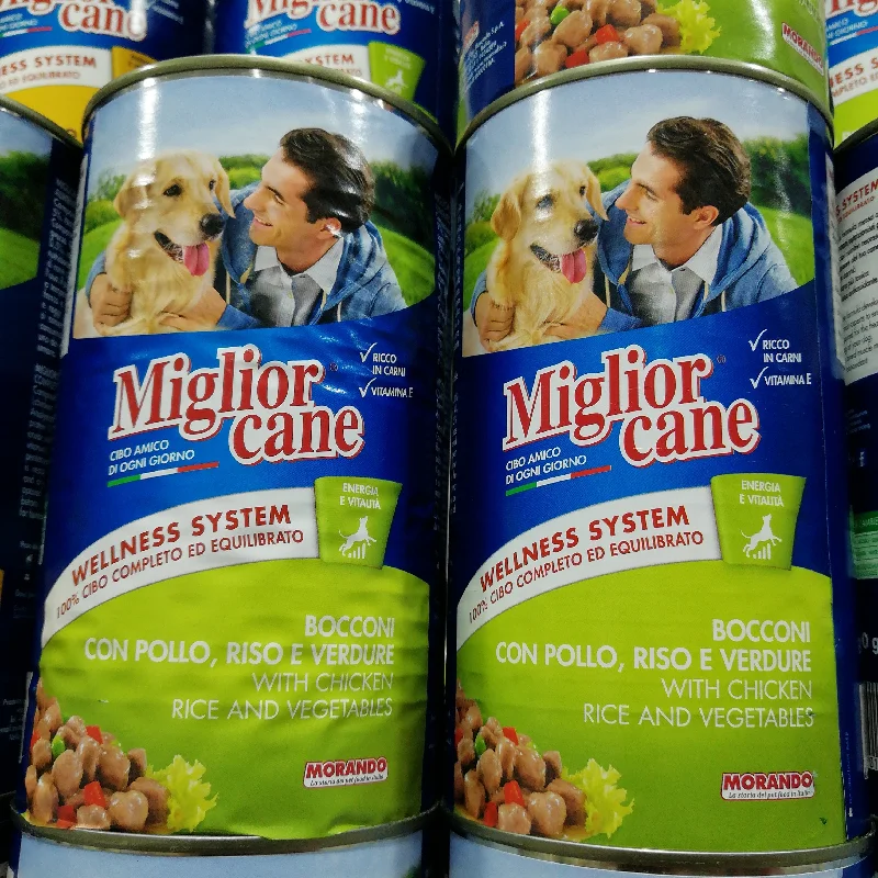 MIGLIOR CANE CANNED DOG FOOD CHICKEN/RICE/VEGTABLE 1250GRX12 CAN