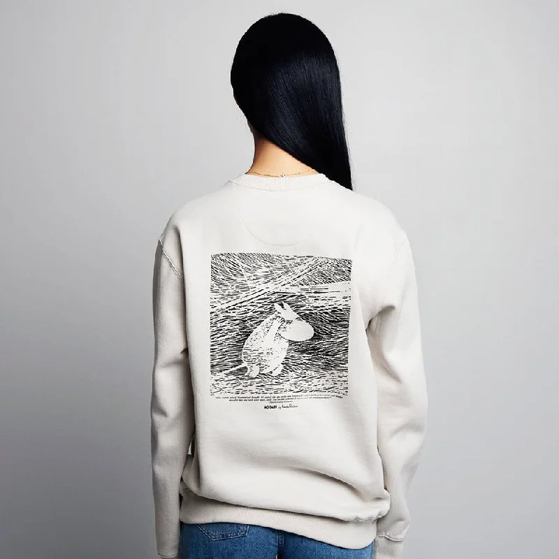 Moomintroll Crewneck College Light beige - Nordicbuddies