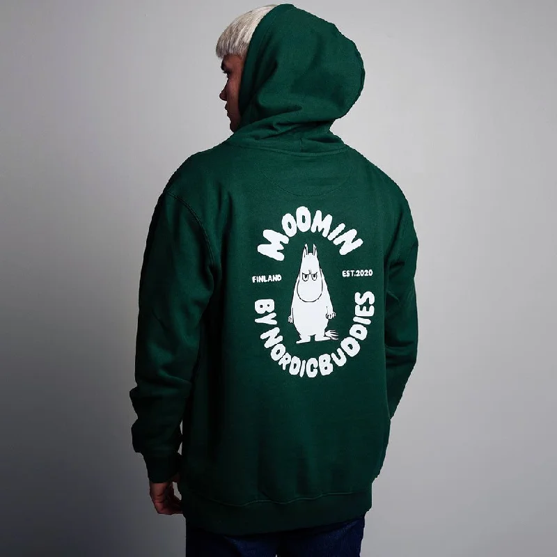 Moomintroll Hoodie Green - Nordicbuddies