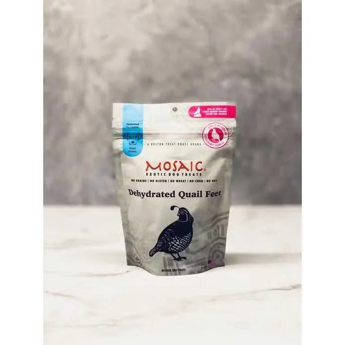 Mosaic Dehydrated Quail Feet Dog Treats