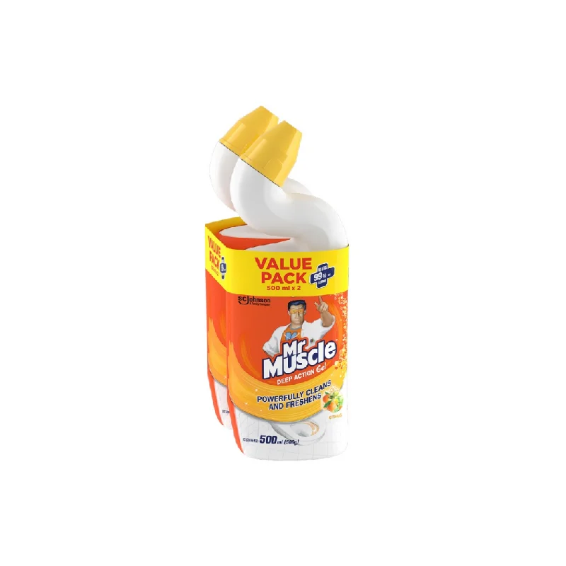 Mr Muscle Multipurpose Toilet & Bathroom Cleaner Citrus (Twin Pack) 500ml X 2